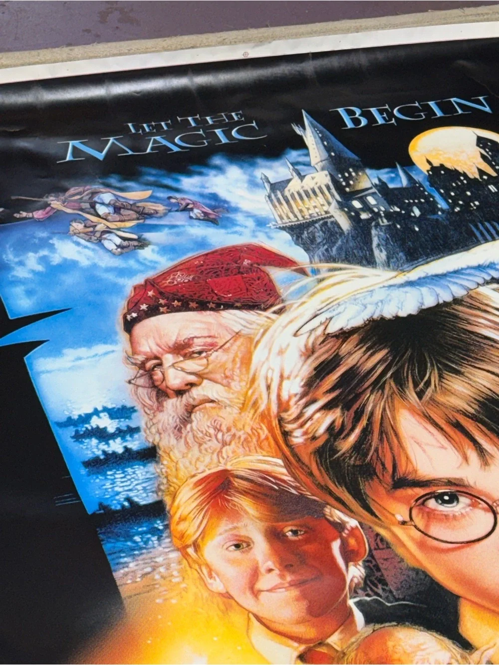 Harry Potter and the Sorcerer's Stone Movie Poster/Banner 2001 Rare 48X70